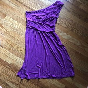Loft, size 8, one shoulder dress. Soft and comfy!